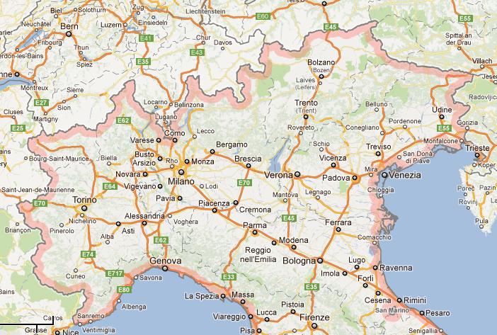 Harta nord Italia